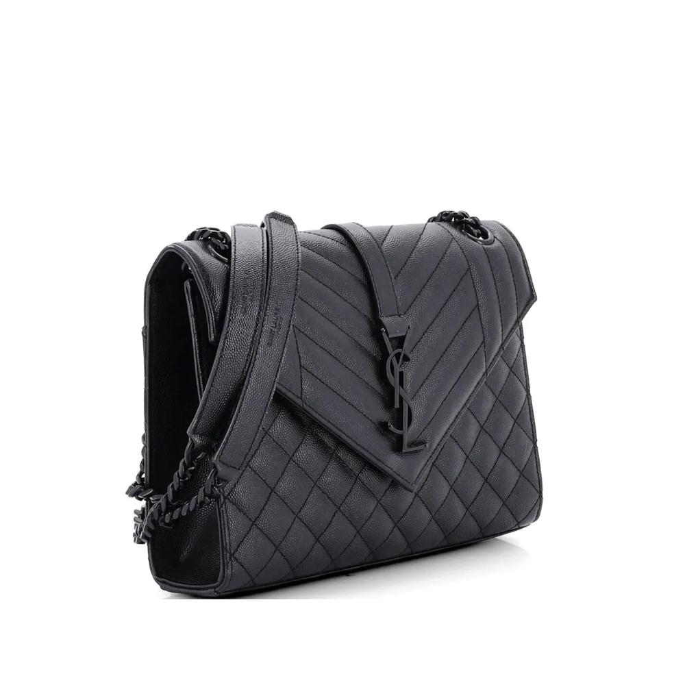 Большая стеганая сумка на плечо Classic Monogram Envelope Satchel 1