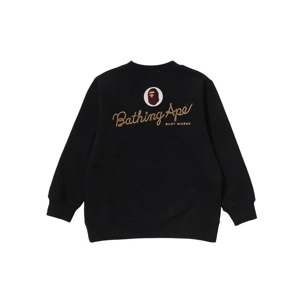 Свитера BAPE Kids Ape Rope Crewneck Sweatshirt 'Black' 2