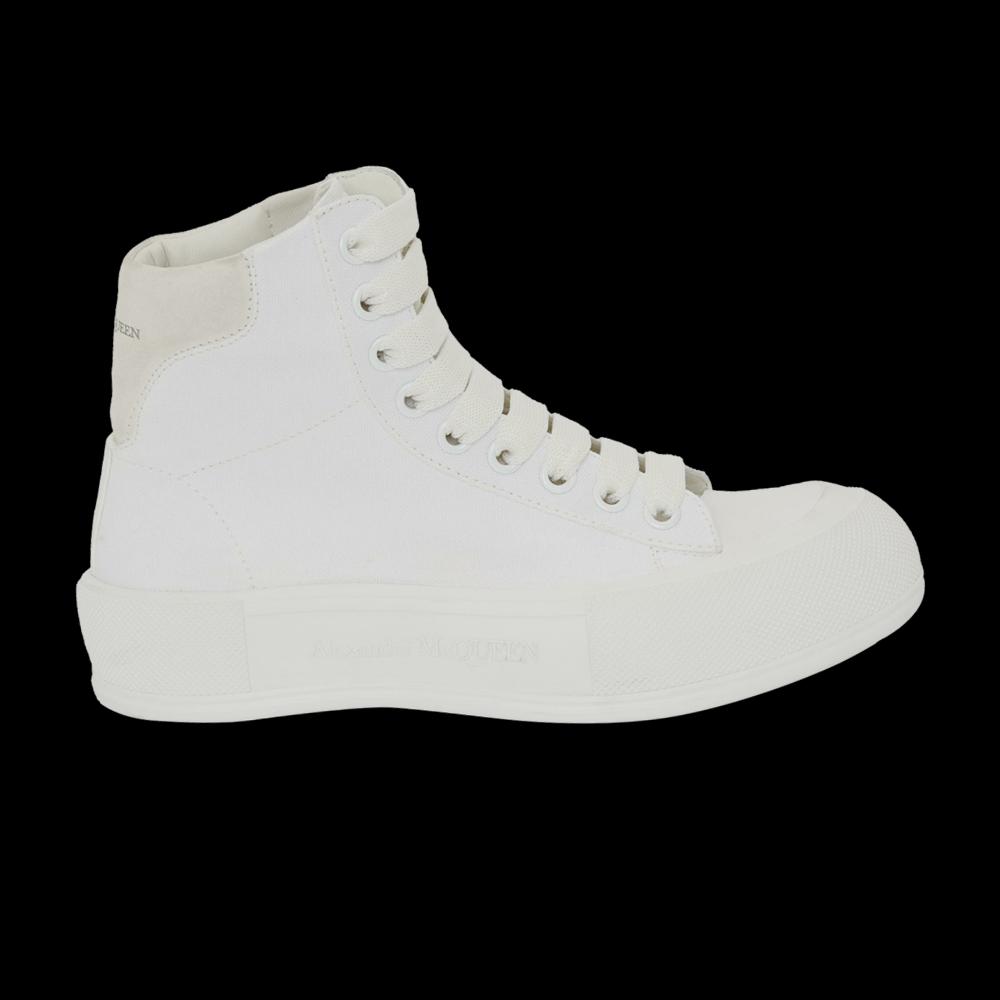 Кроссовки Alexander McQueen Wmns Deck Plimsoll High 'White' 1