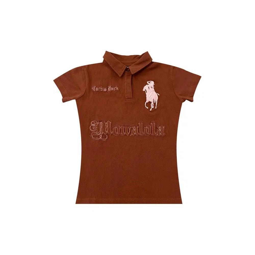 Поло Cactus Jack от Travis Scott x MOWALOLA Houston Polo 'Brown' 1