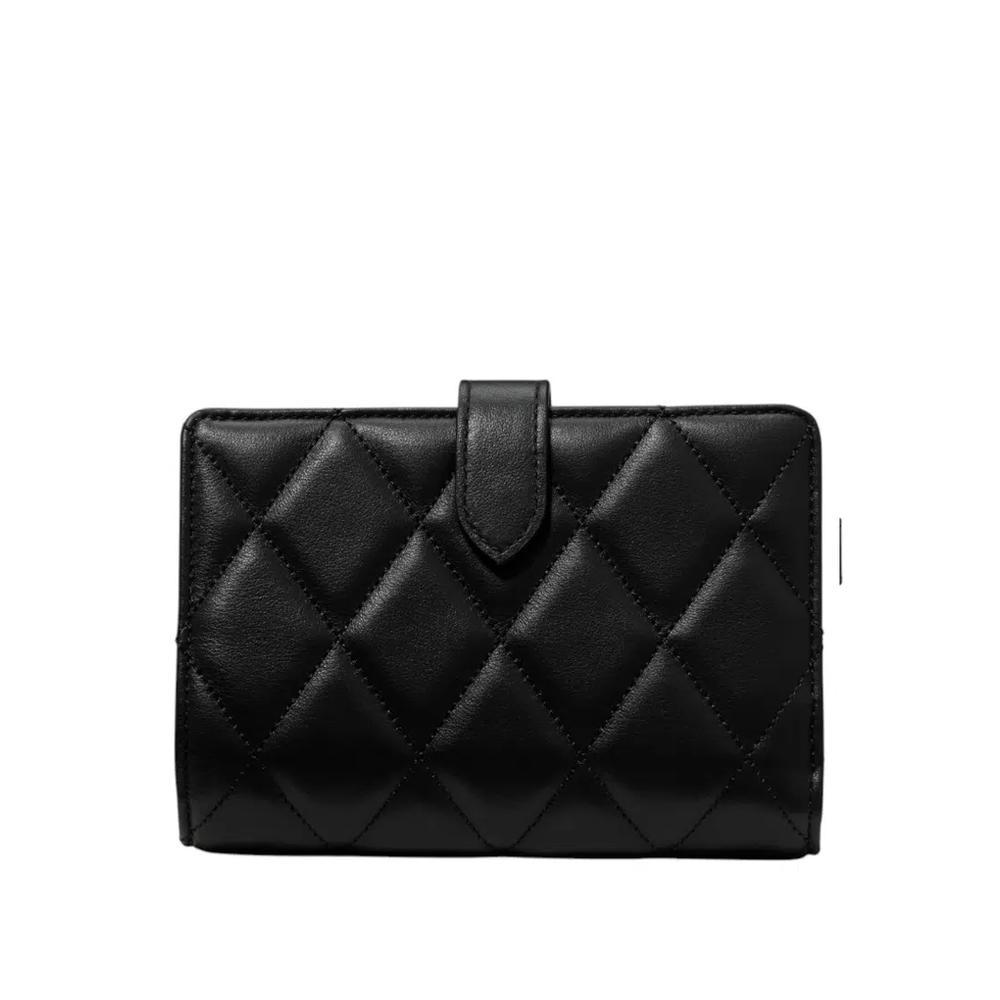 Средний бифолд-кошелек Carey Quilted - Black 3