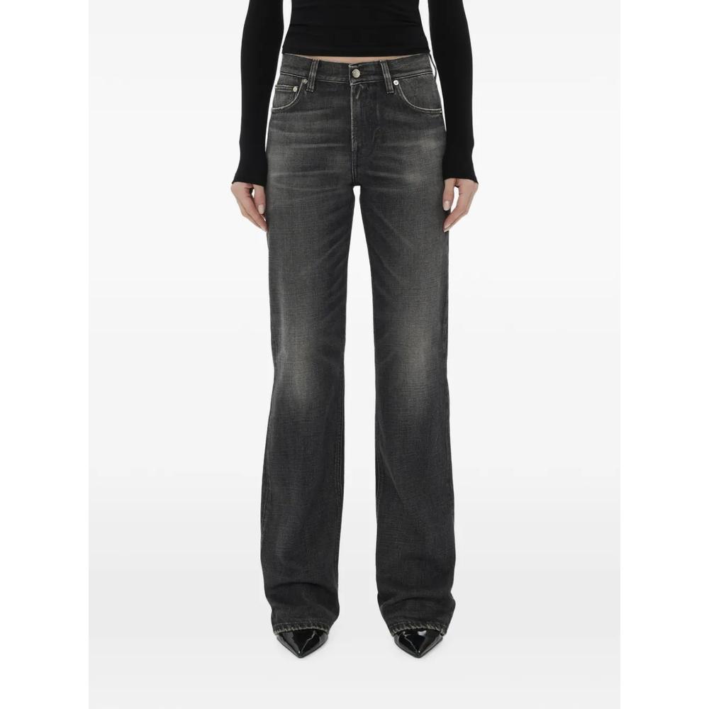 faded-effect straight-leg jeans 1