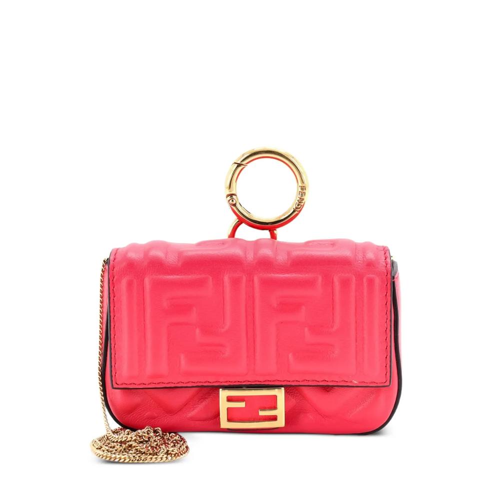 Сумка через плечо Chain Baguette Charm Bag Zucca с тиснением 1
