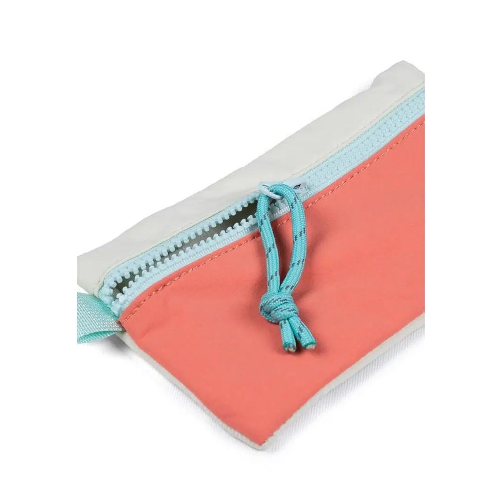 Маленький косметичек Crossing Tessa Colour Block - Коралловый/Бело-бежевый 3