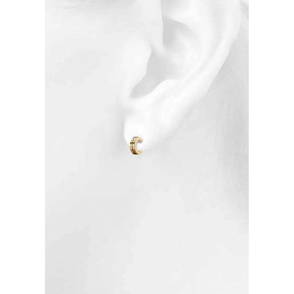 Серьги-кольца Iris Zircon Gold с цирконием 4