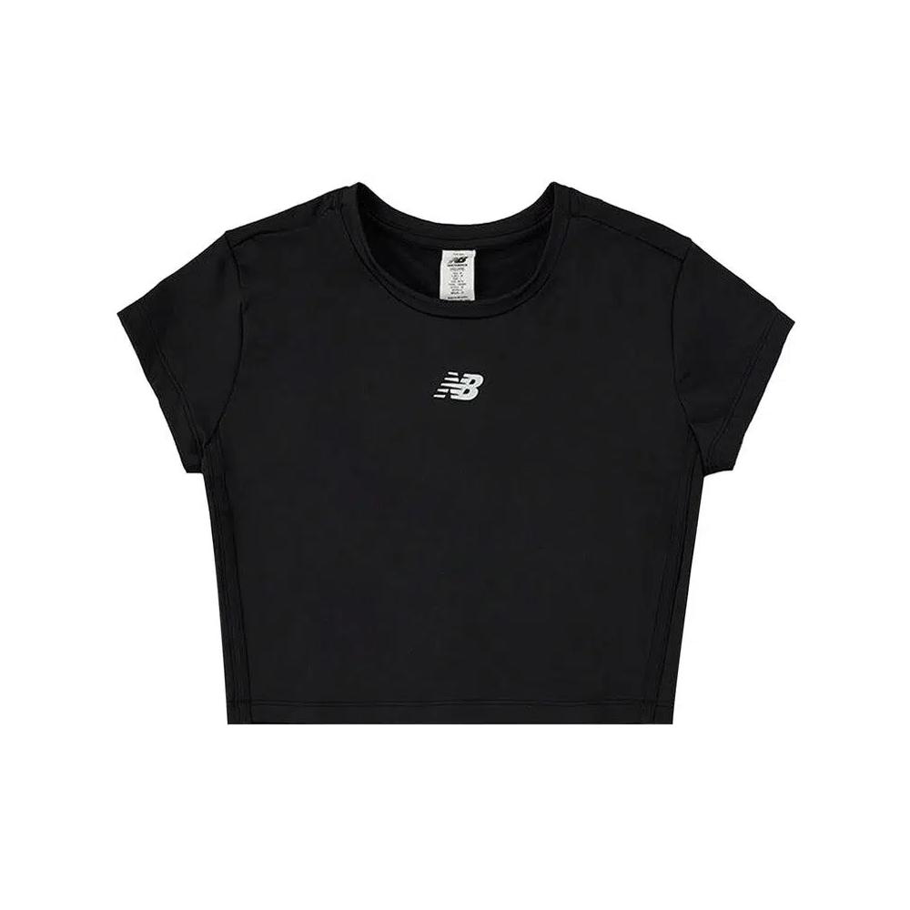 Укороченные топы New Balance Harmony Fitted T-Shirt 'Black' 1