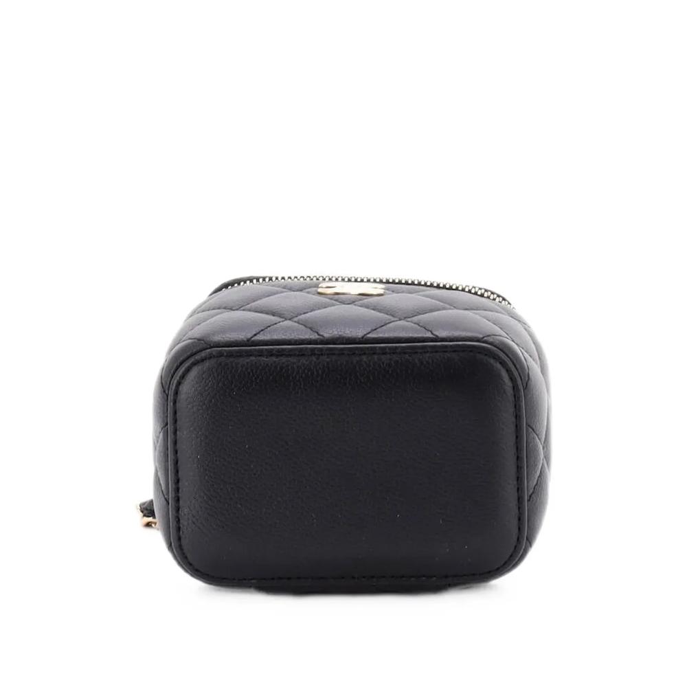 Мини-клатч Tiny CC Link Vanity Case with Chain Quilted Caviar 2