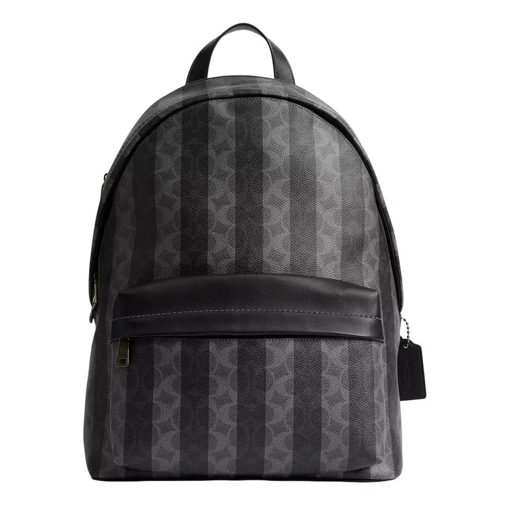 Рюкзак Taylor Backpack Bag In Signature Canvas With Stripes - Black/ Grey CDX88 1