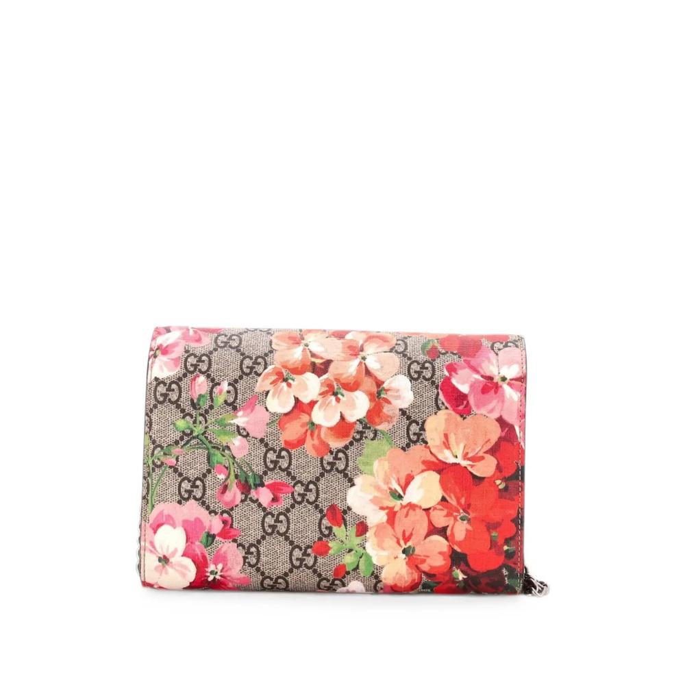 Маленькая сумка через плечо Dionysus Chain Wallet Blooms Print GG Coated Canvas 2