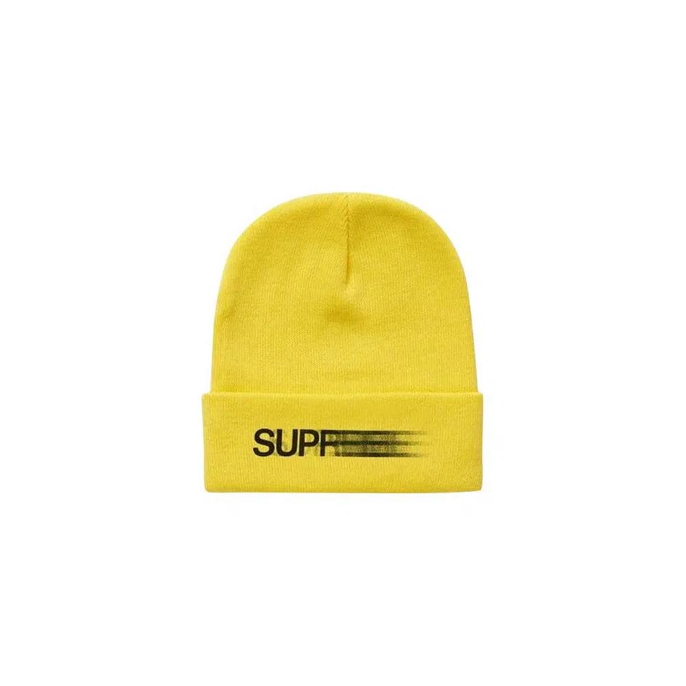 Шапки-бини Supreme Motion Logo Beanie 'Yellow' 1