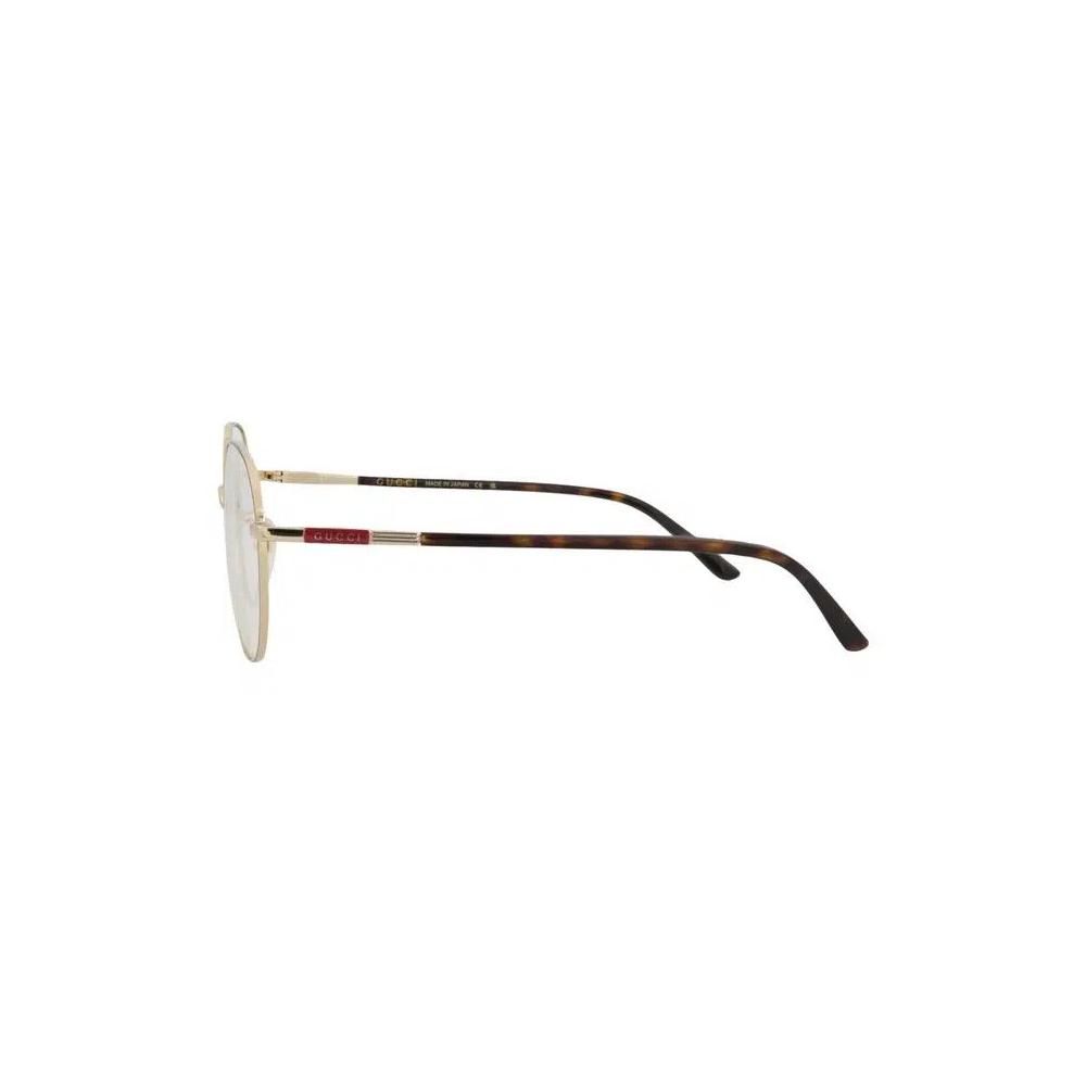 Очки Gucci Round-Frame Metal Optical Frames 'Gold/Havana/Transparent' 2