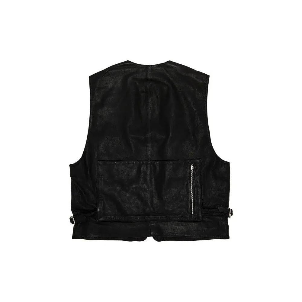 Жилеты Supreme Leather Cargo Vest 'Черный' 2