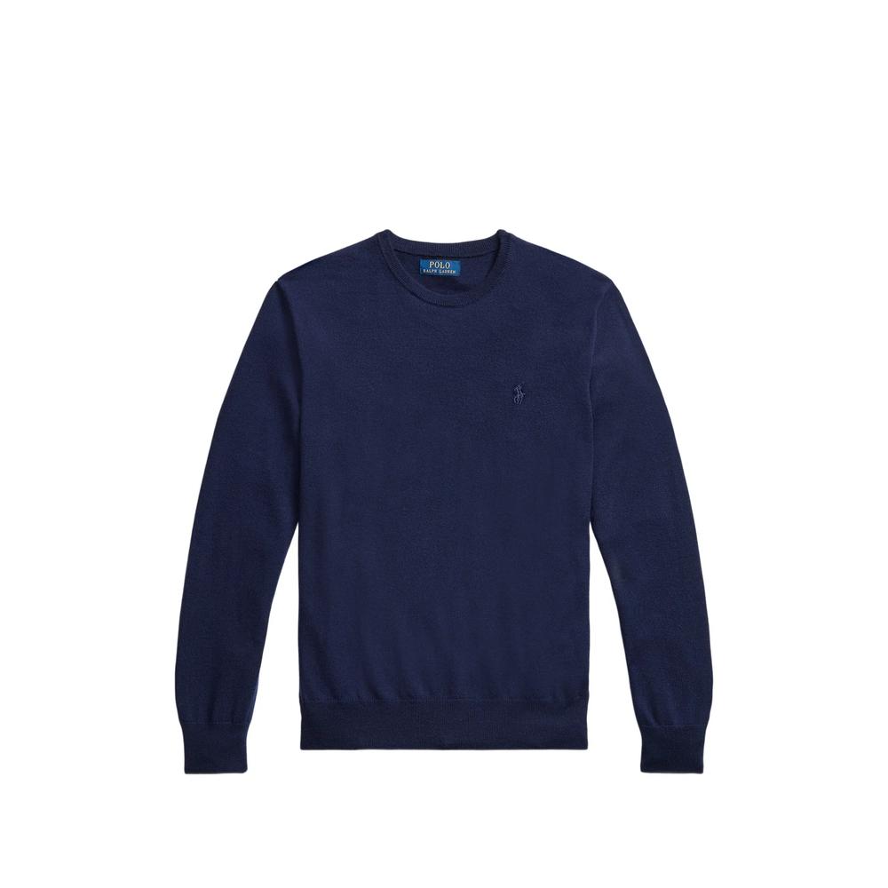 logo-embroidered wool sweater 1