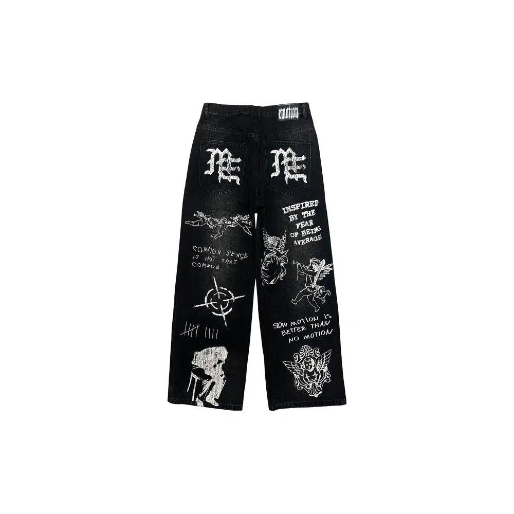 Джинсы Mixed Emotion Canvas Denim 'Black' 2