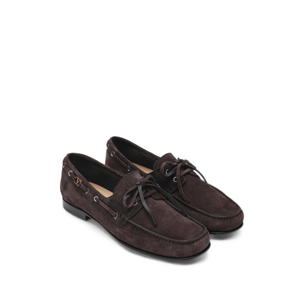 VLogo Signature suede boat shoes 2