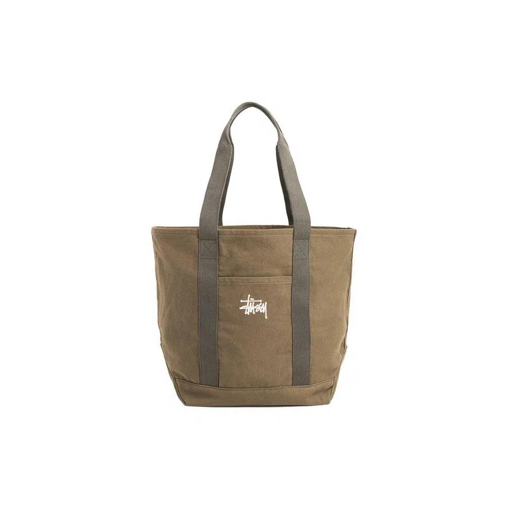 Сумки-шоперы Stussy Canvas Market Tote Bag 'Green' 1