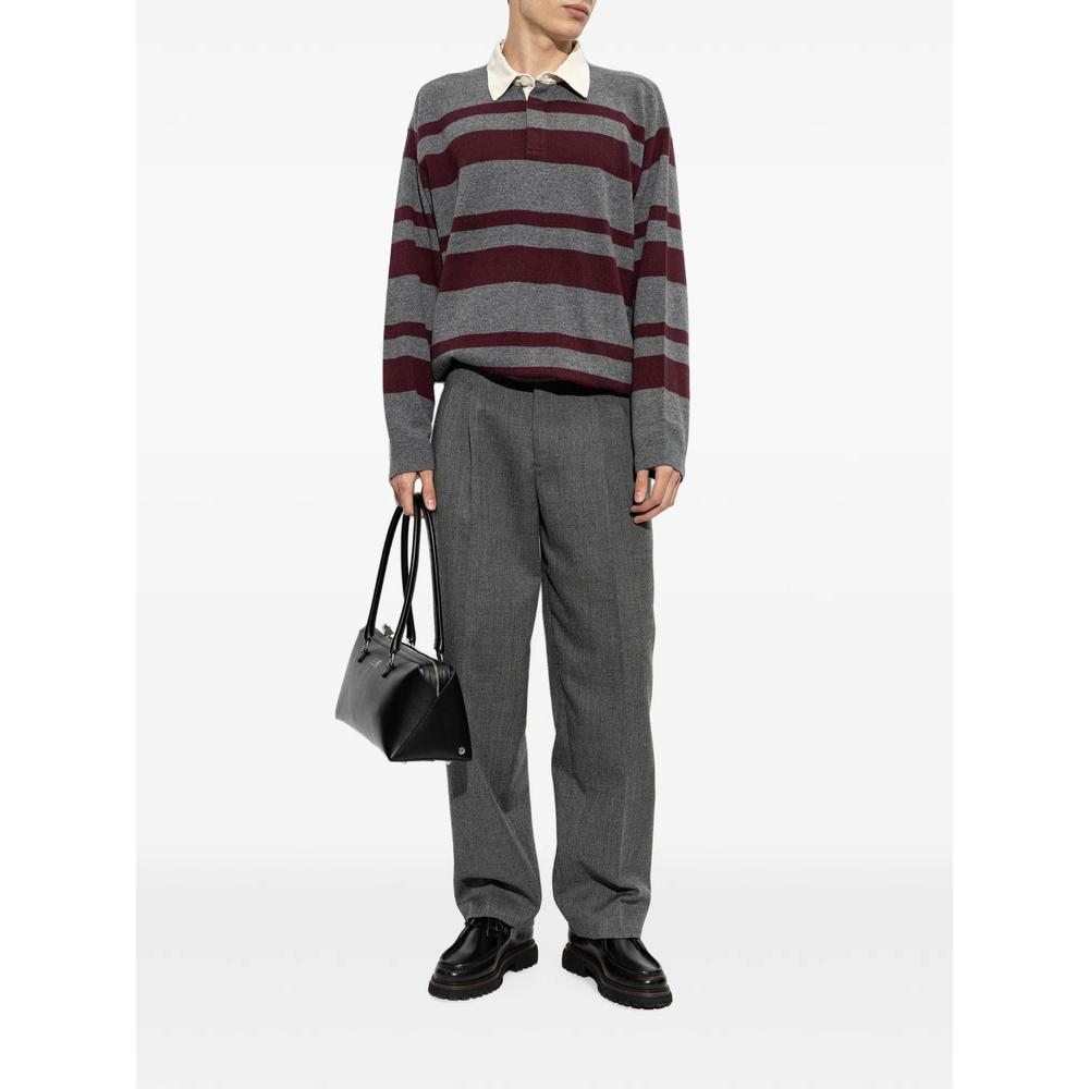 Rugby striped long-sleeve polo sweater 2