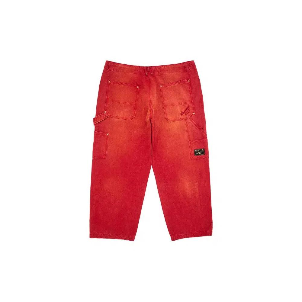 Штаны Willy Chavarria Workwear Toluca Pant 'Red' 2
