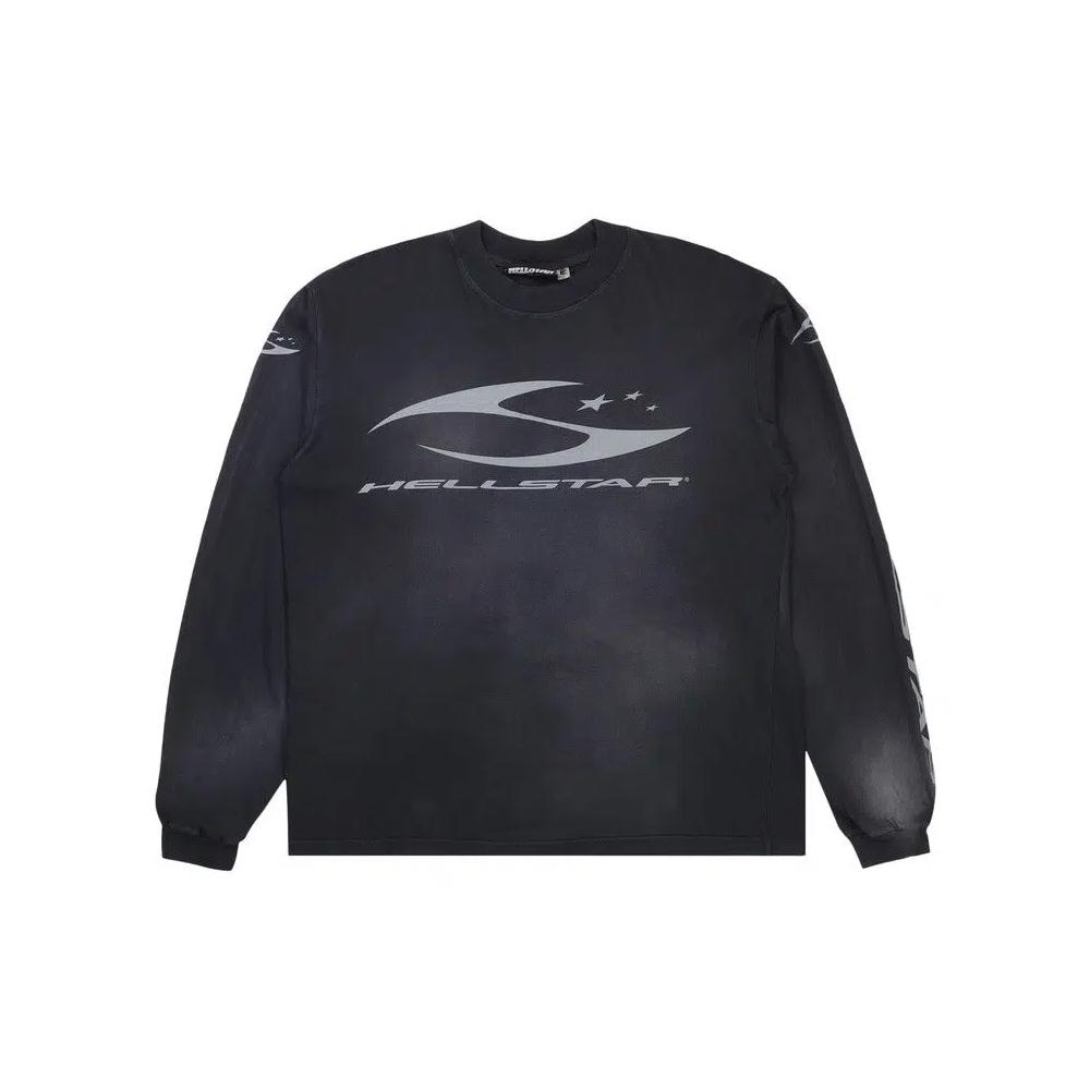 Топы Hellstar H Cursive Logo Longsleeve 'Черный' 1