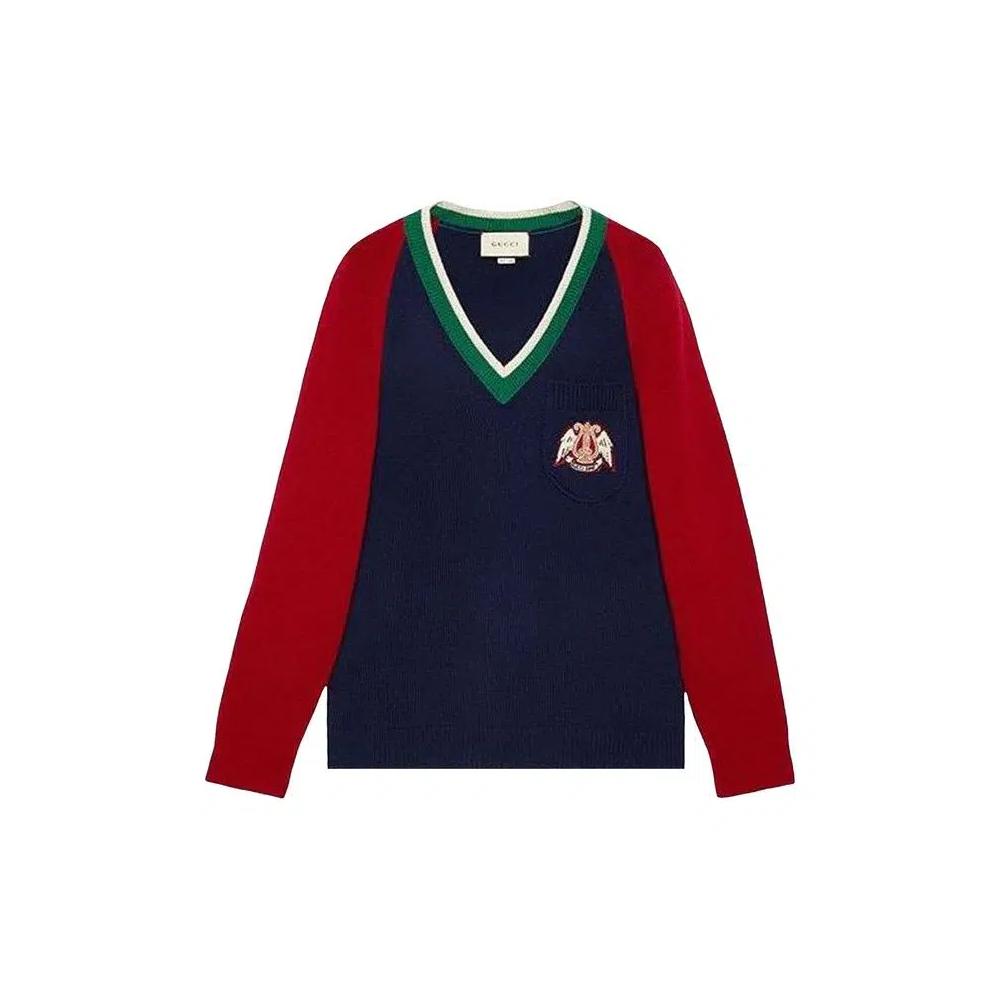 Топы Gucci V-Neck Sweater 'Multicolor' 1