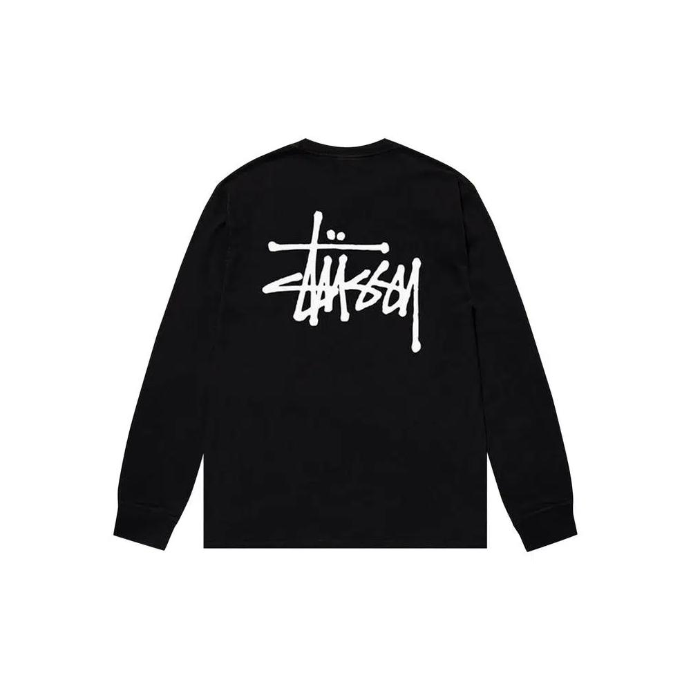 Футболки Stussy Basic Long-Sleeve Tee 'Black' 2