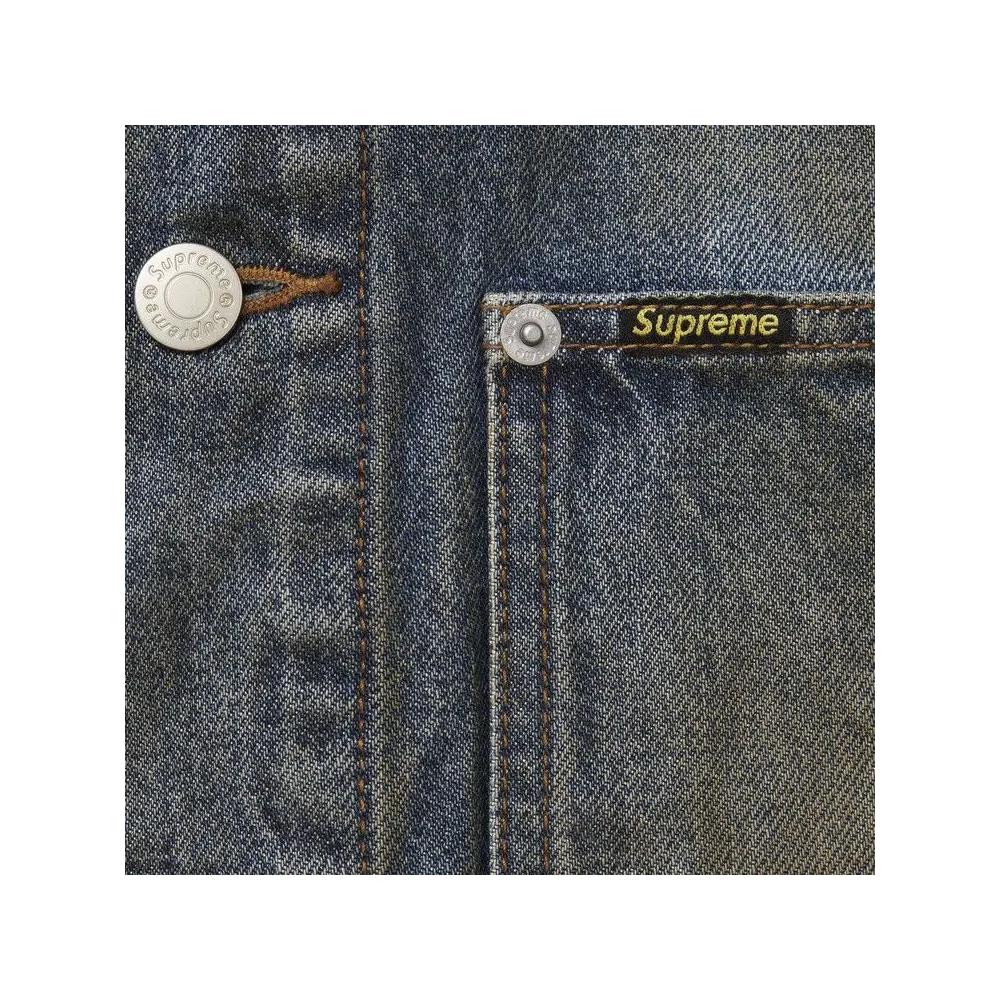 Верхняя одежда Supreme Distressed Selvedge Trucker Jacket 'Washed Indigo' 3