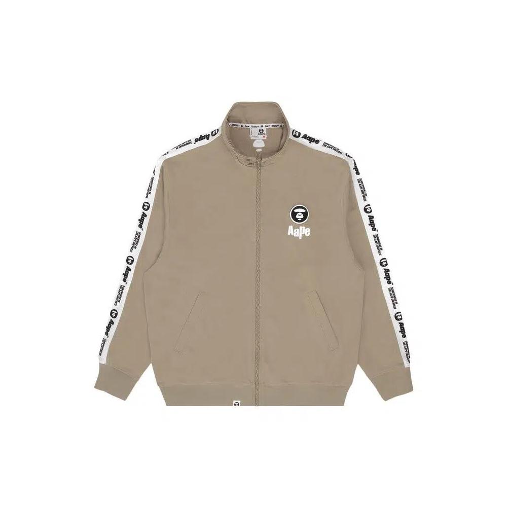 Трековые куртки AAPE Moonface Patch Zip-Up Track Jacket 'Beige/Red' 1