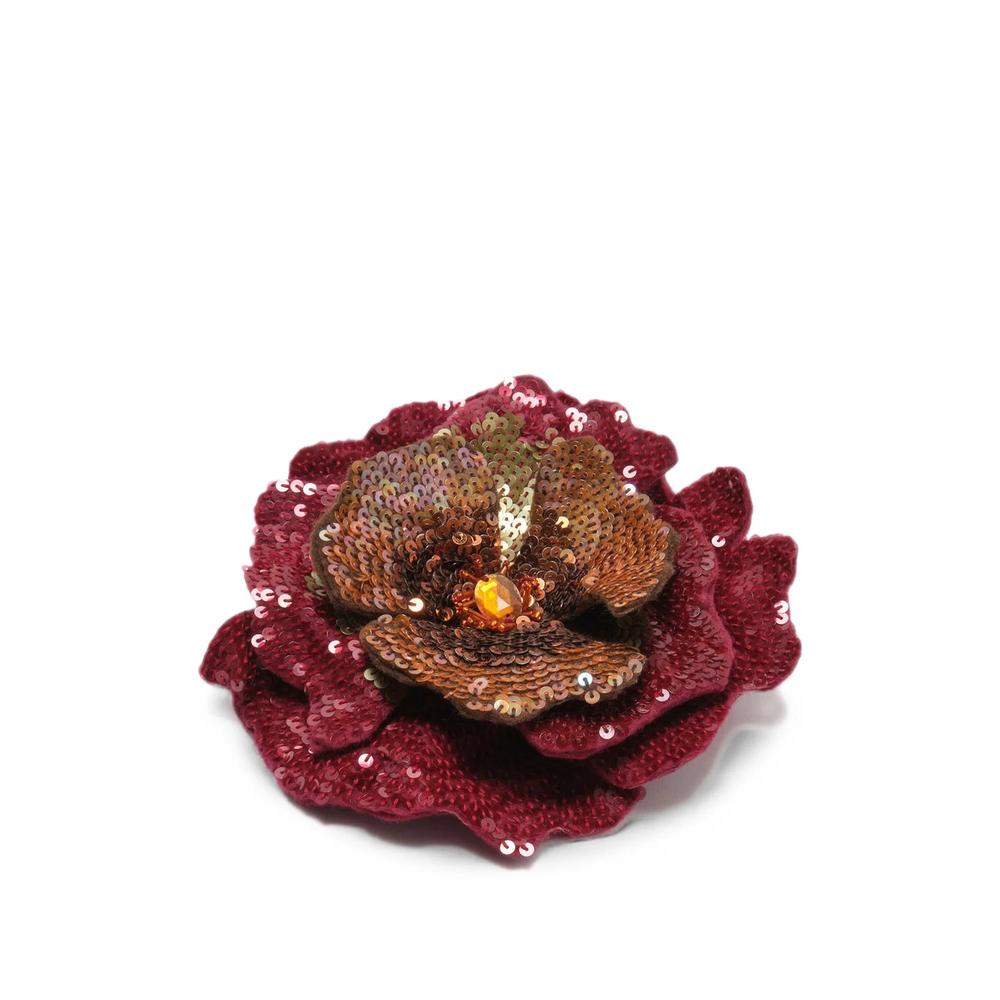 Radiant Flora sequin-embellished brooch 1