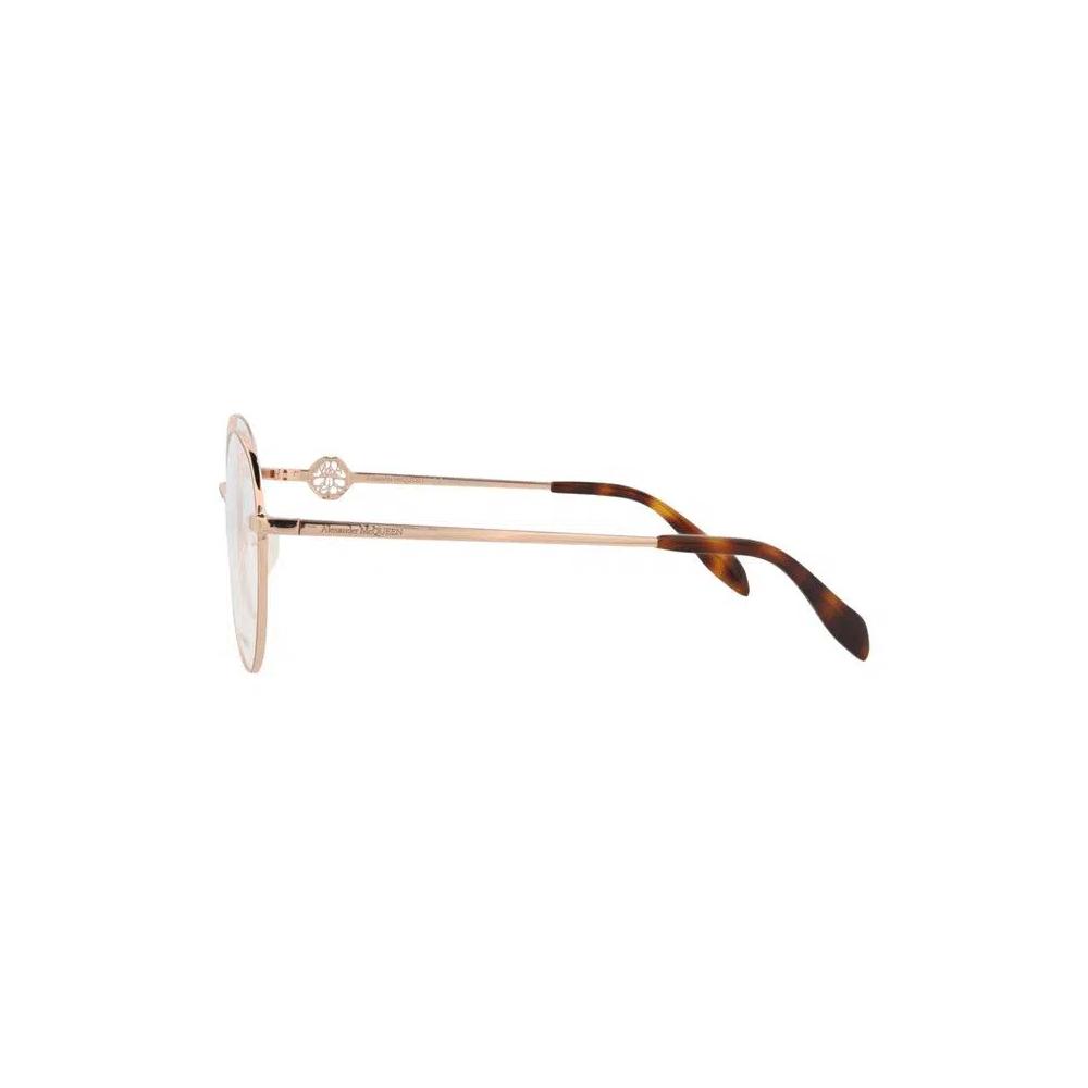 Оправы Alexander McQueen Round-Frame Metal Optical Frames 'Gold Transparent' 3