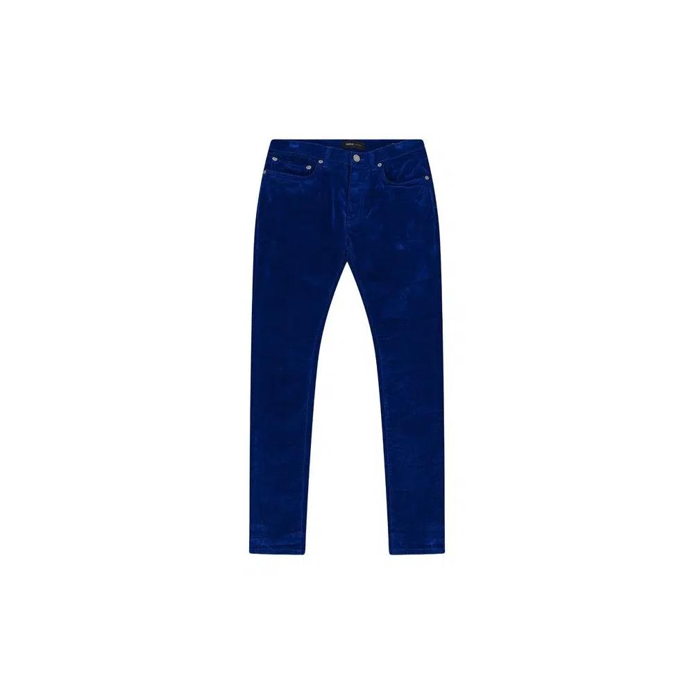 Джинсы PURPLE BRAND Skinny Velours Flock 'Blue' 1
