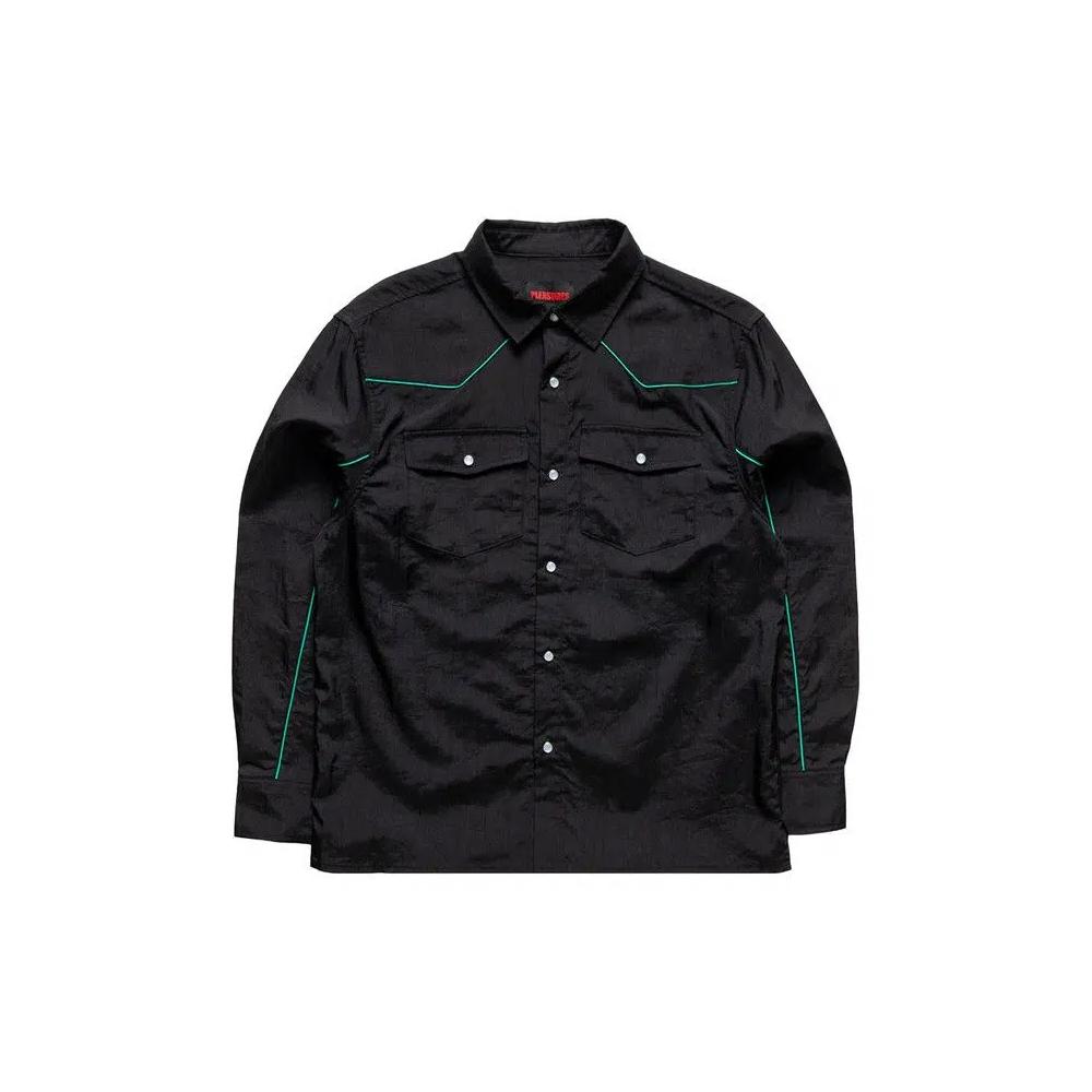Рубашка на пуговицах Pleasures Nylon Western Button Up 'Черный' 1