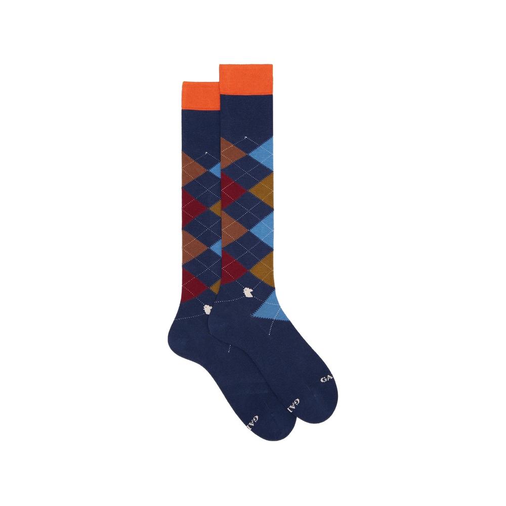 argyle-pattern knee-high socks 1
