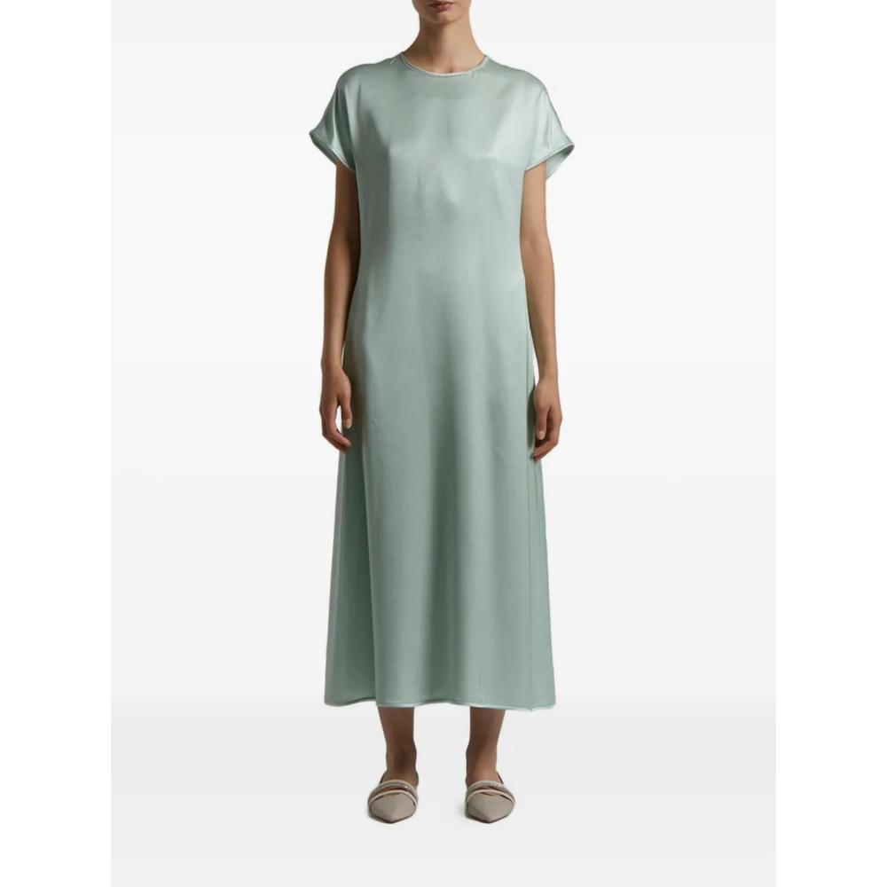 cap-sleeve satin dress 2
