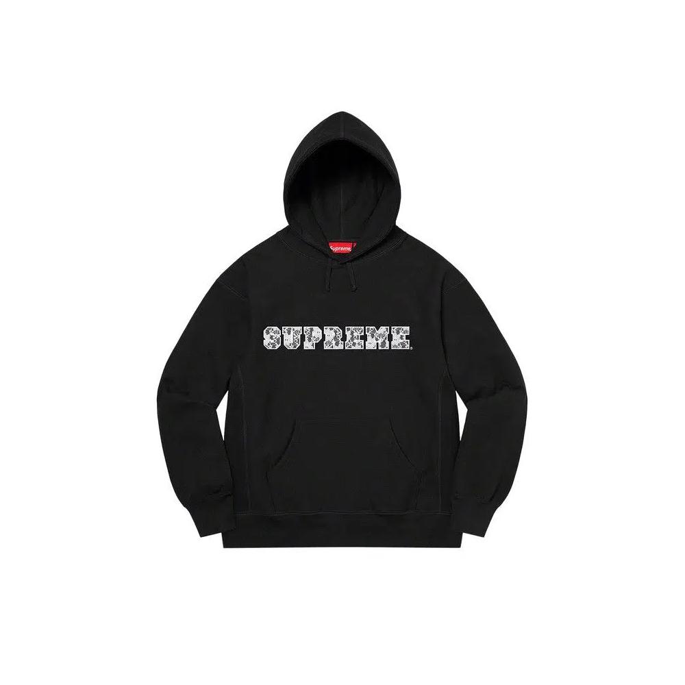 Худи Supreme Lace с капюшоном 'Черный' 1