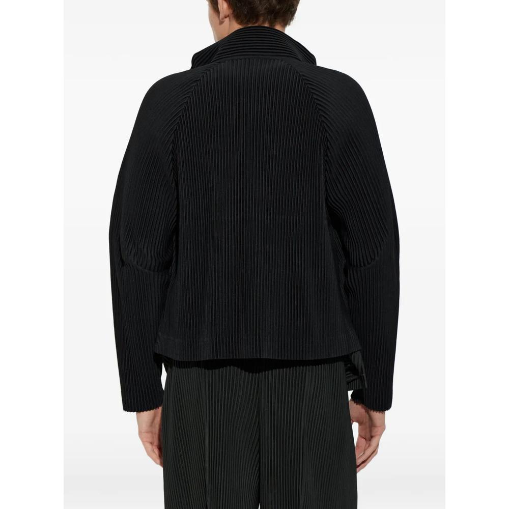 pleated high-neck jacket 4