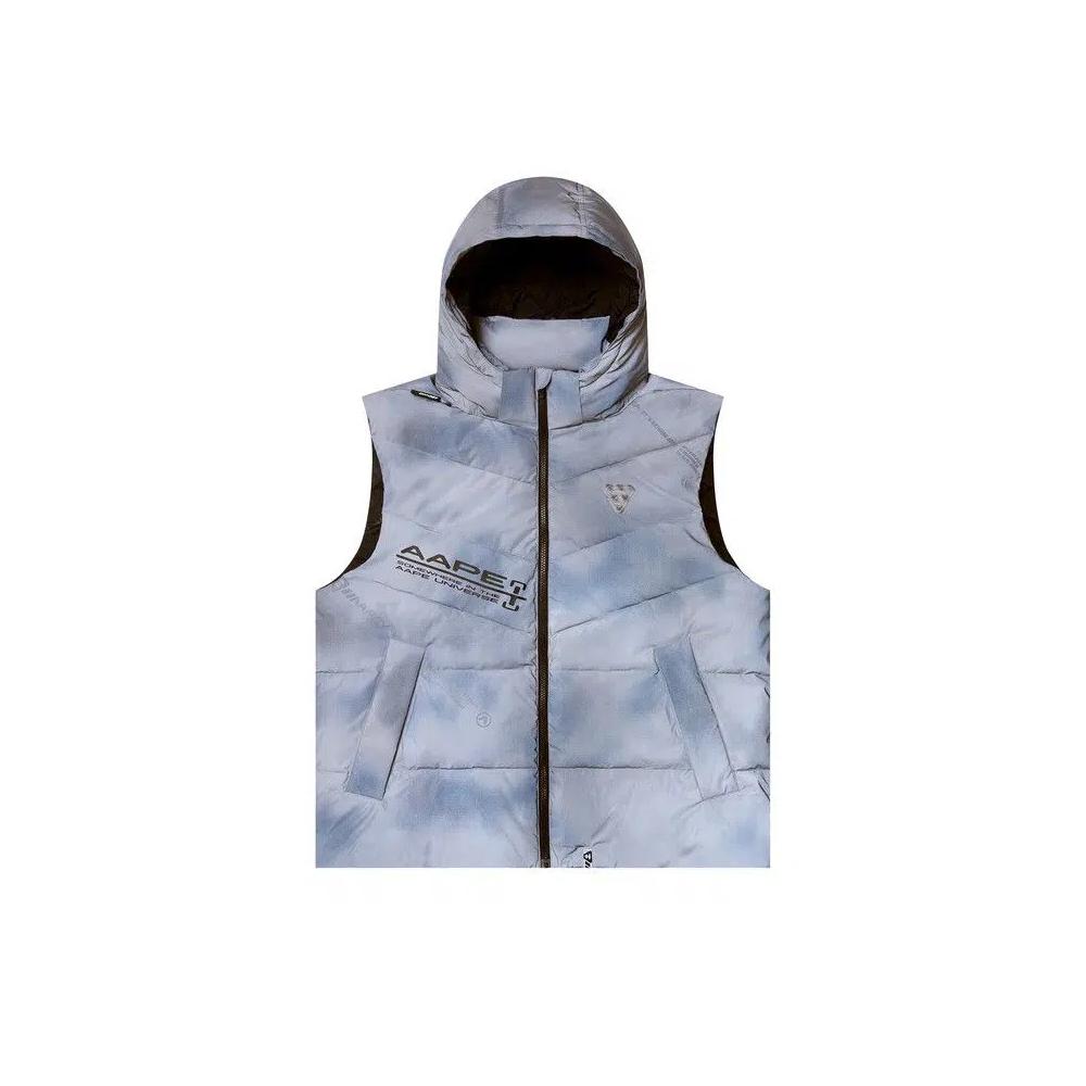 Жилеты AAPE Moonface Patch Hooded Padded Vest 'Белый/Зеленый' 1