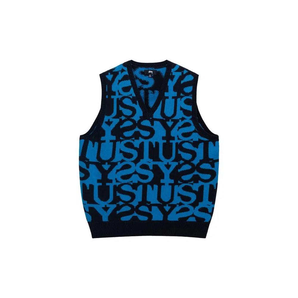 Свитера Stussy Stacked Sweater Vest 'Blue Camo' 1
