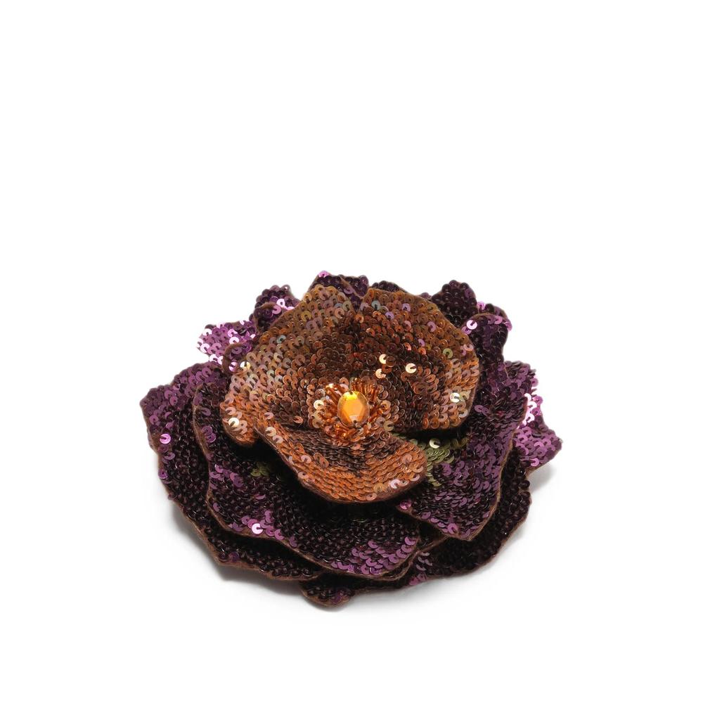 Radiant Flora sequin-embellished flower brooch 1