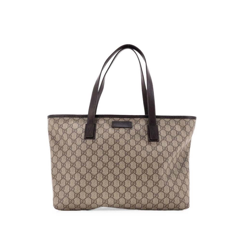 Plus GG Coated Canvas with Leather Medium tote bag 1