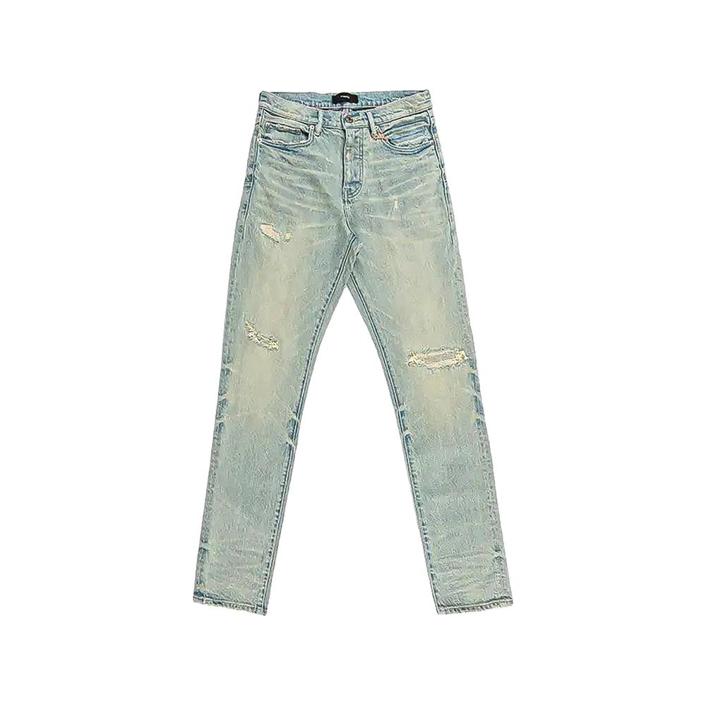 P005 distressed slim-fit jeans 1