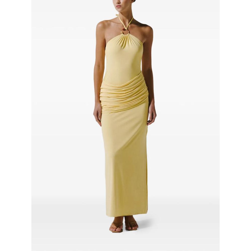 Clelia resin-embellished draped maxi dress 2