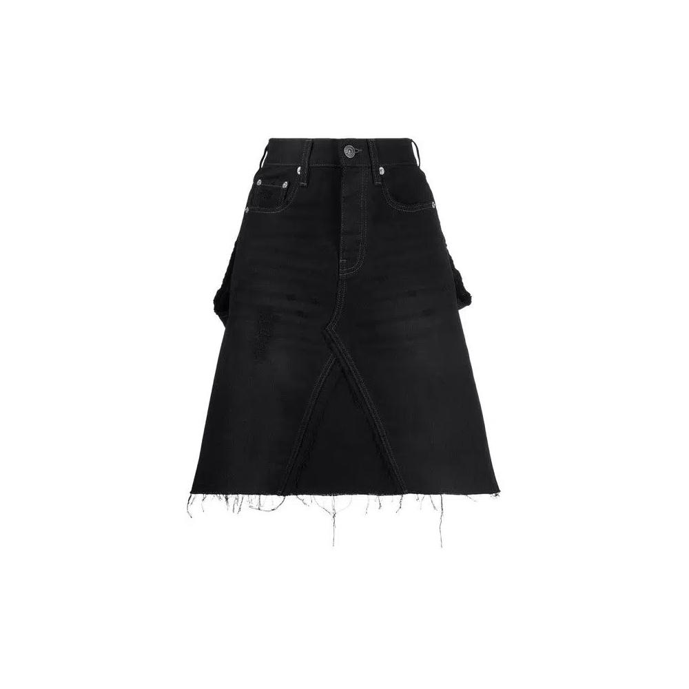 Юбки Balenciaga Denim Skirt «Matte Black» 1