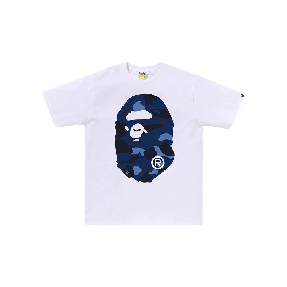 Футболки BAPE Color Camo Big Ape Head Tee 'Whitexnavy' 1