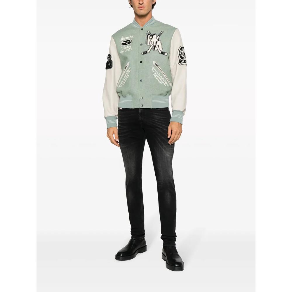 logo-appliqué varsity jacket 2