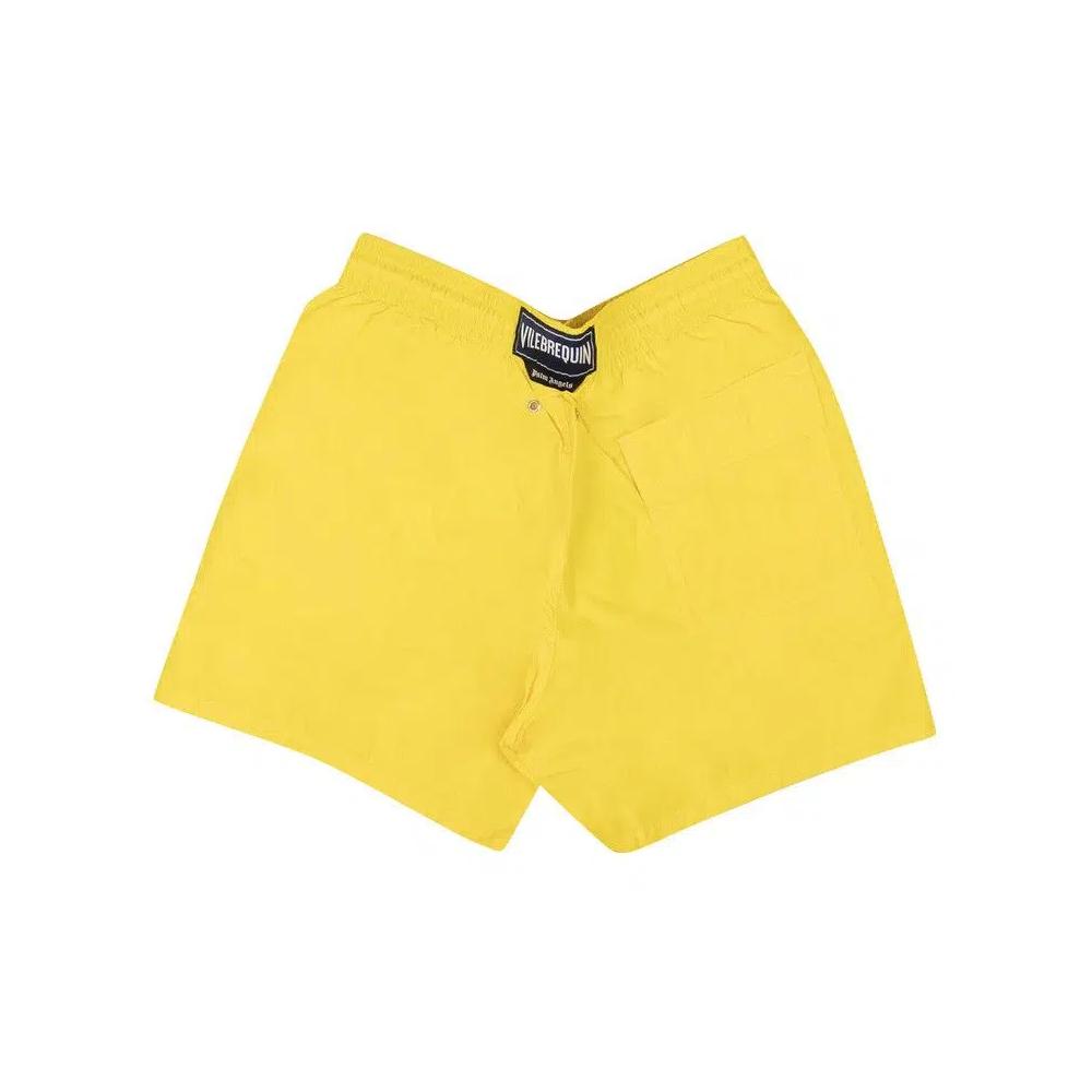 Плавки Palm Angels x Vilebrequin Logo Patch Swim Trunks 'Yellow' 2