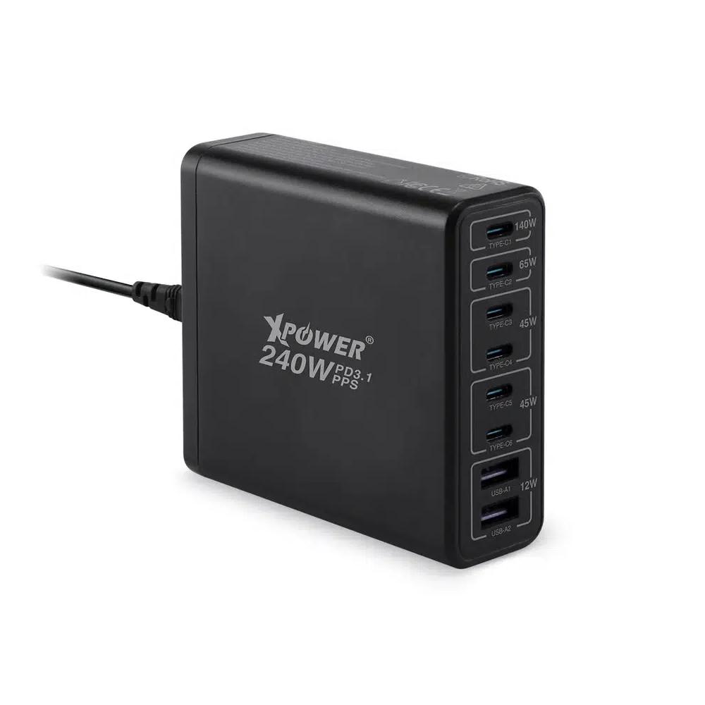 XPower PC240 GaN 240W 8 выходов PD3.1/PPS настольное GaN-зарядное устройство 5