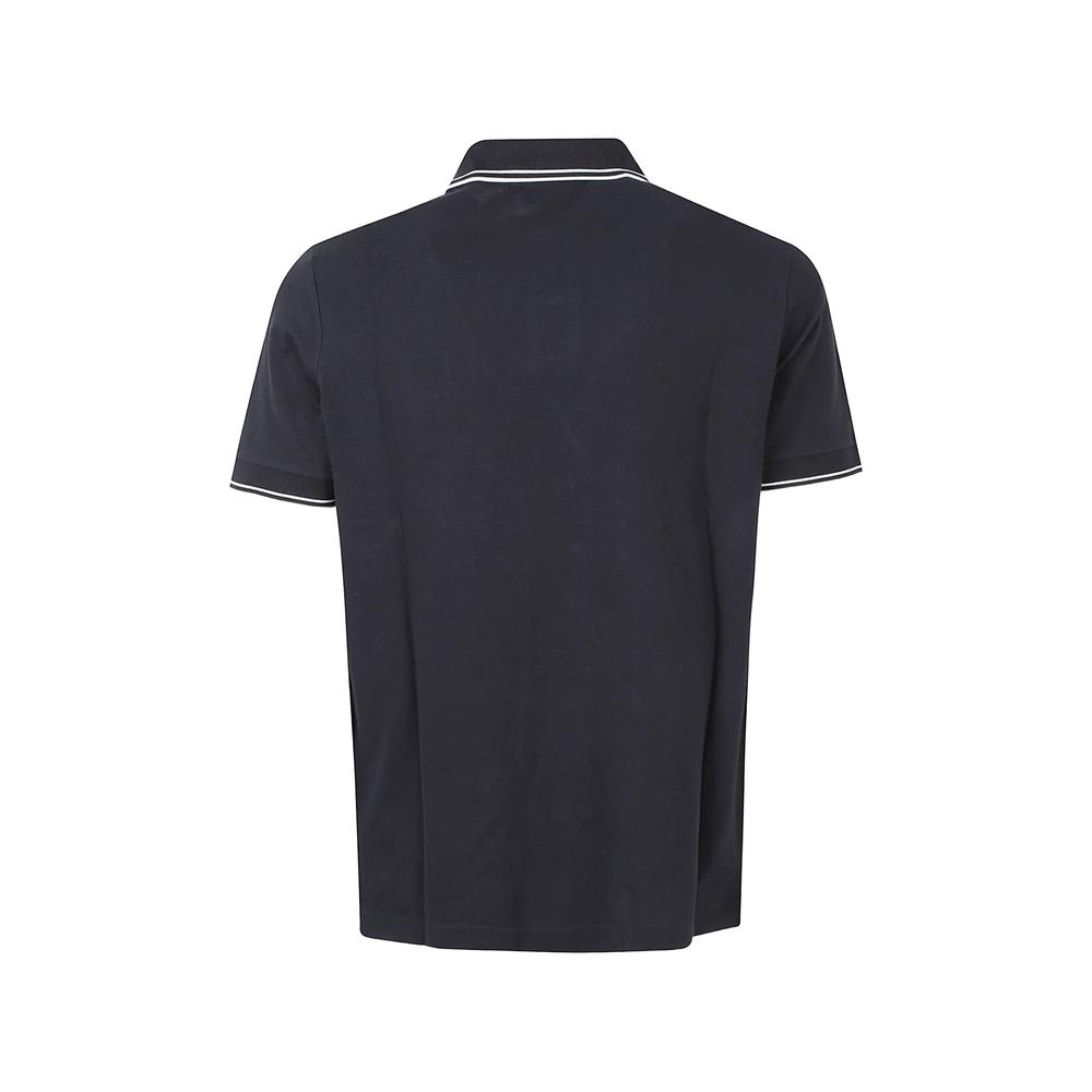 2200010 organic cotton piqué with stretch slim-fit short-sleeve polo with Compass patch 2