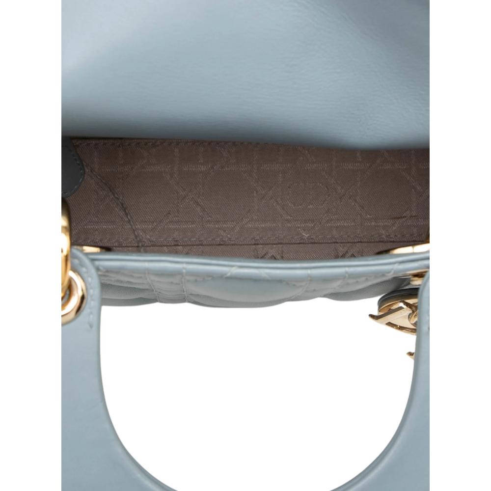 2018 Mini Lambskin Cannage Lady Dior satchel 5