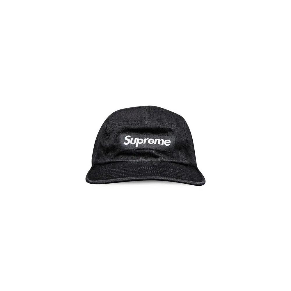 Кепки Supreme Washed Chino Twill Camp Cap 'Black' 1