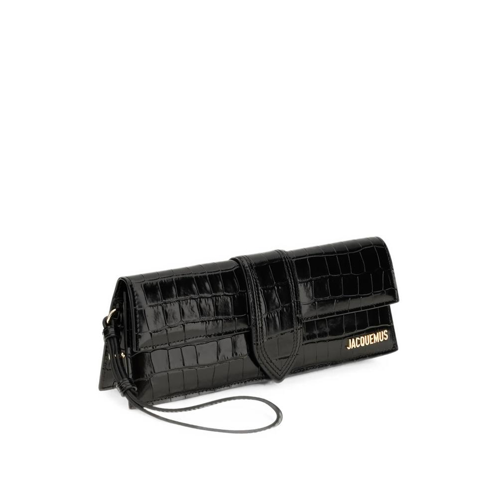 Le Bambino croc-effect leather clutch bag 4